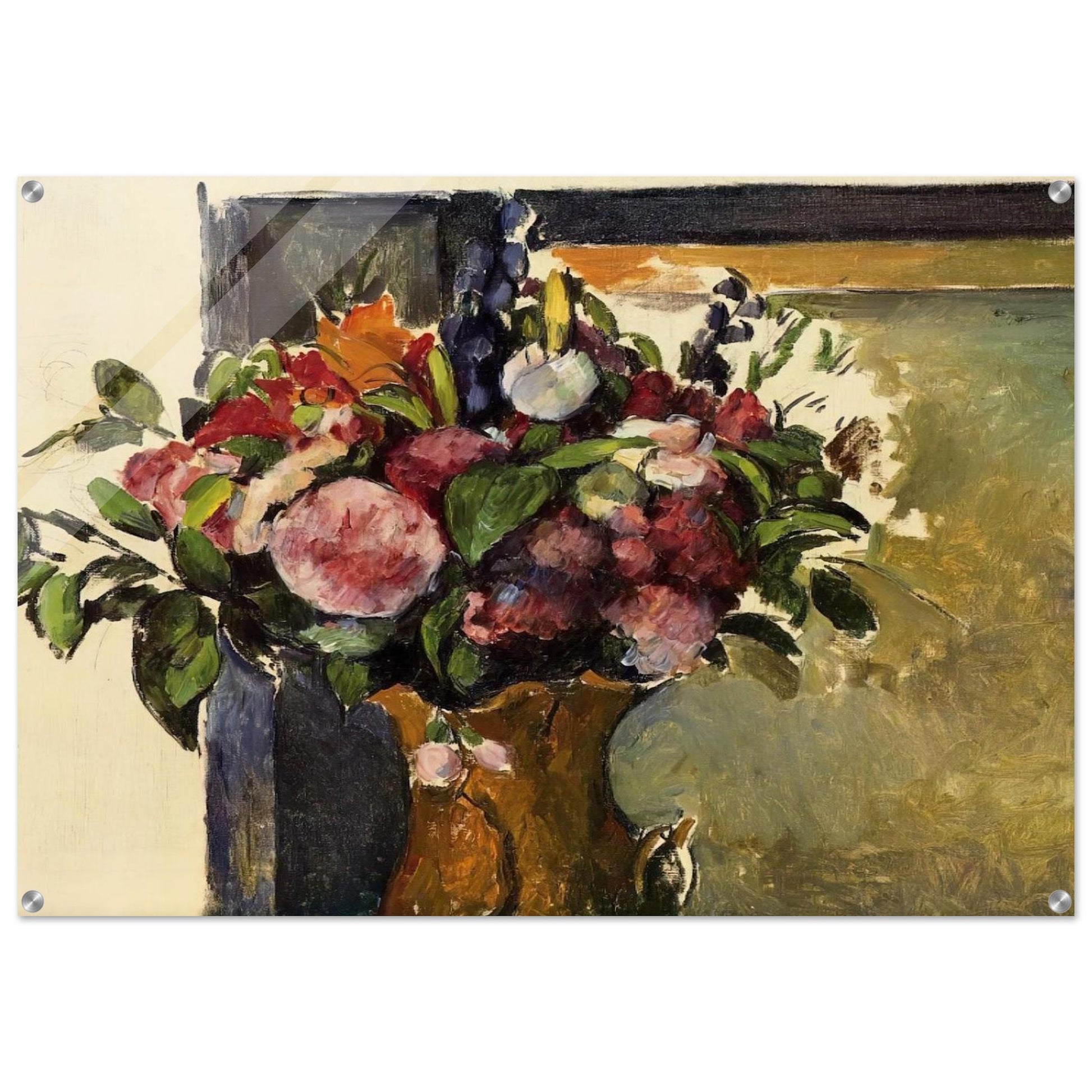 Flowers in a Vase - Paul Cézanne Acrylic Print - 70x100 cm / 28x40″ inches