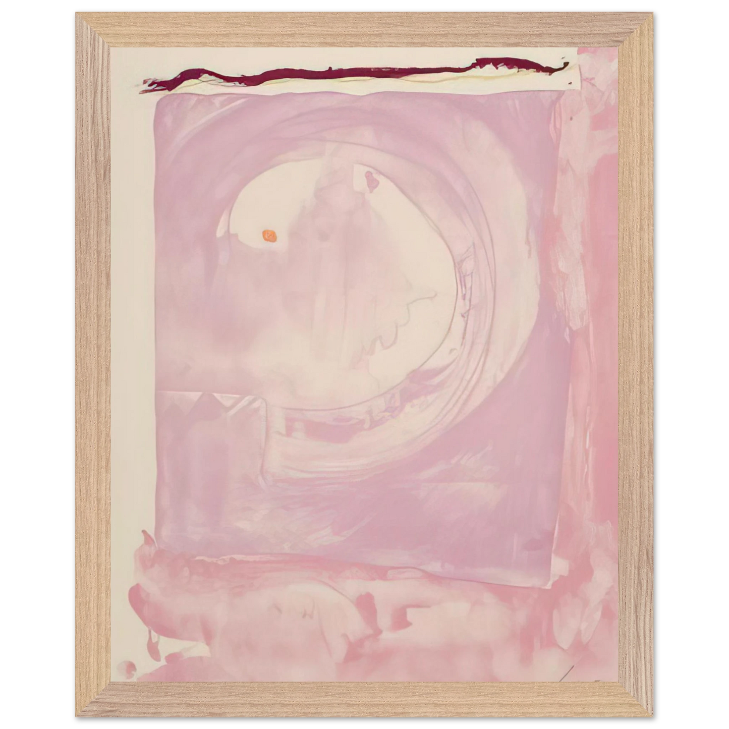 Helen Frankenthaler - Reflections IX - 1995 Wall art - 20x25 cm / 8x10 inches - Premium Wooden Framed Poster With Fine Art Paper - White frame