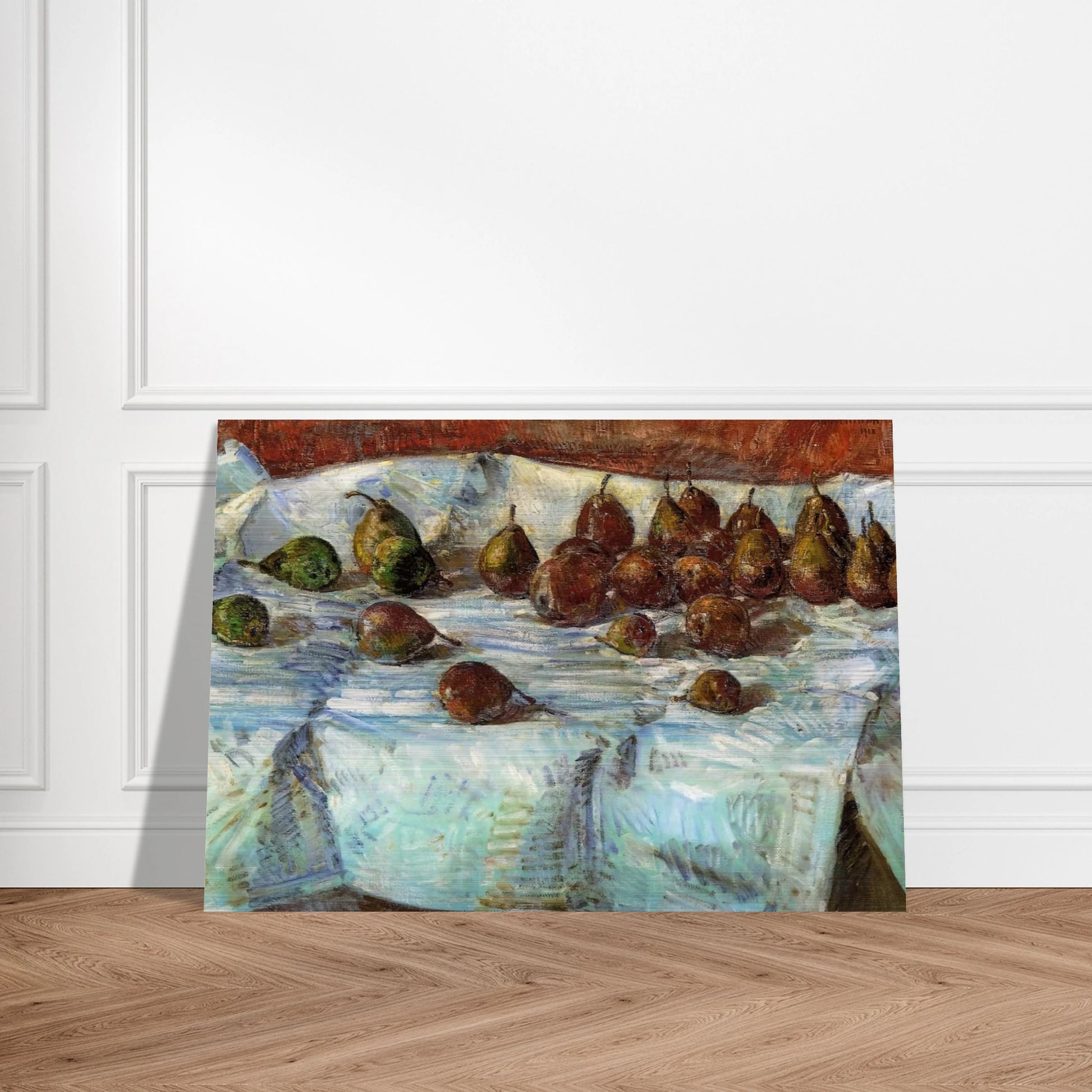 Winter Sickle Pears - Childe Hassam Brushed Aluminum Print - 70x100 cm / 28x40 inches | Childe Hassam Aluminum Print | Childe Hassam Prints