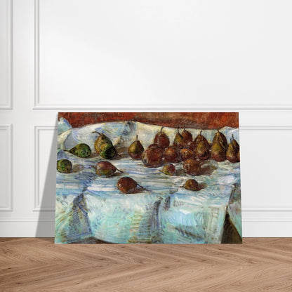 Winter Sickle Pears - Childe Hassam Brushed Aluminum Print - 70x100 cm / 28x40 inches | Childe Hassam Aluminum Print | Childe Hassam Prints