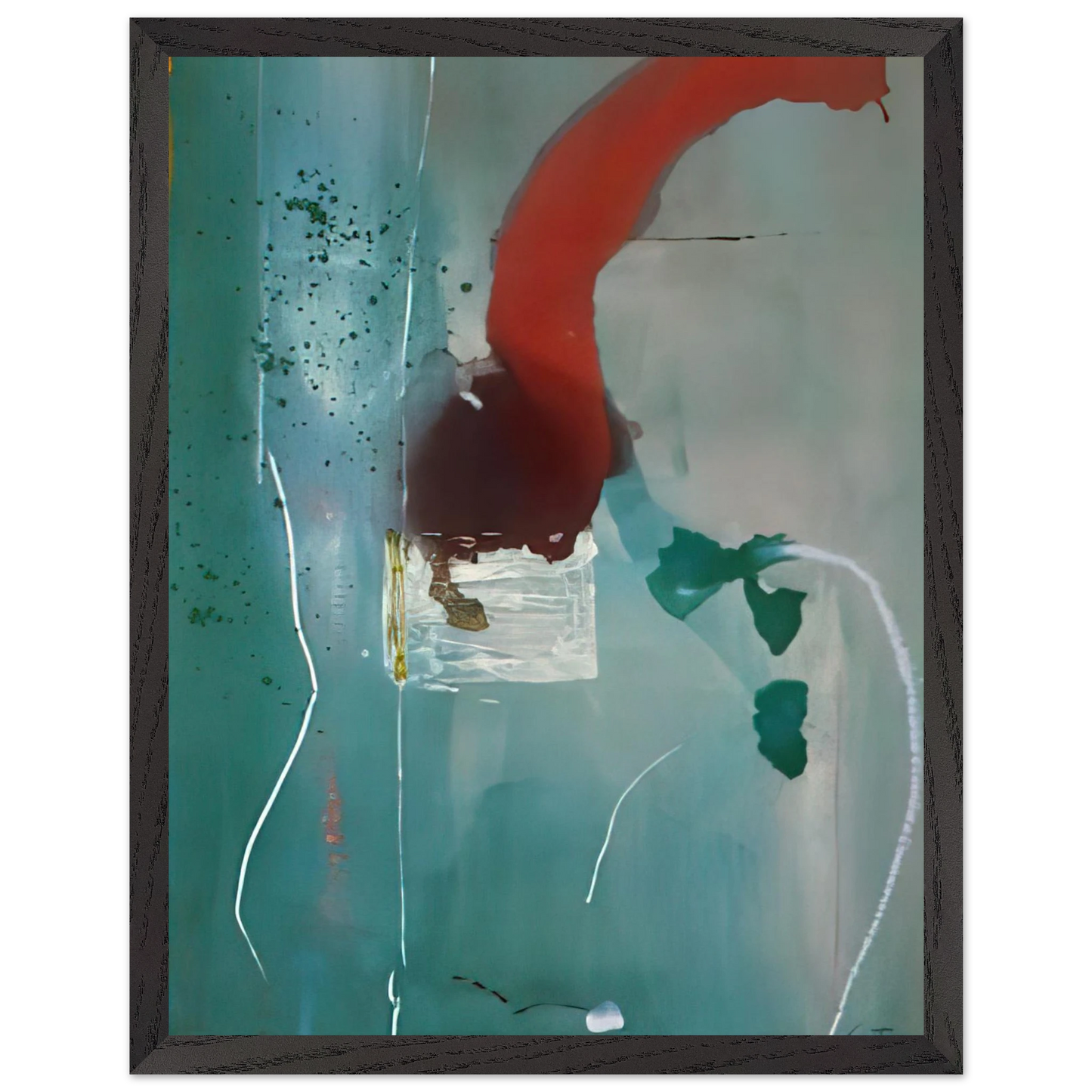 Helen Frankenthaler - Square One - 1985 Wall art - 21x29.7 cm / 8x12" - Premium Wooden Framed Poster With Fine Art Paper - Wood frame