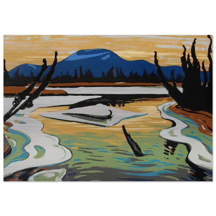 Smart River Alaska - 1945 - A.Y. Jackson Brushed Aluminum Print - 70x100 cm / 28x40 inches | A.Y. Jackson Aluminum Print | A.Y. Jackson Prints