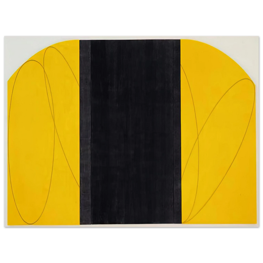 Robert Mangold - ELLOW BLACK ZONE PAINTING IV 1996 Fine Art Poster - Default Title