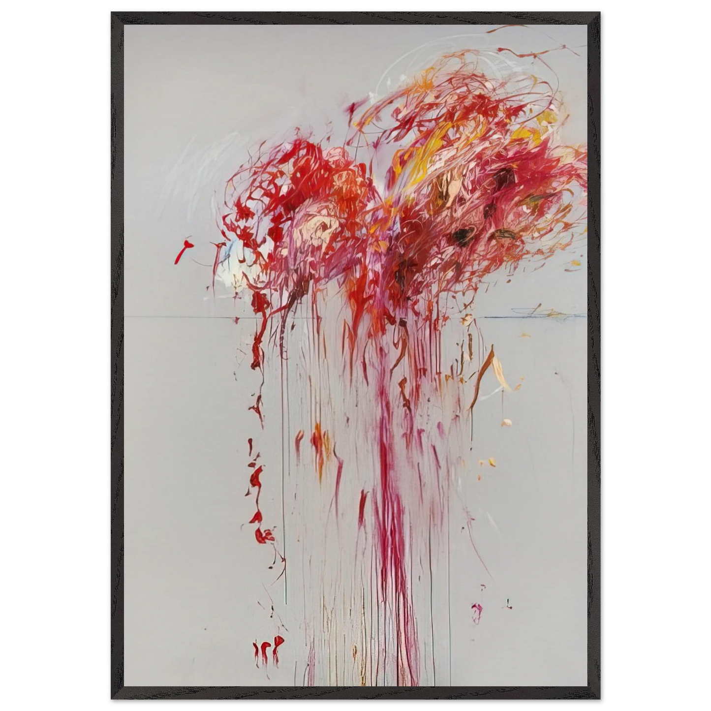 Nine Discourses on Commodus Part VIII - Cy Twombly Framed Art Print – Black Wooden Frame - Default Title - -Framed Art Print