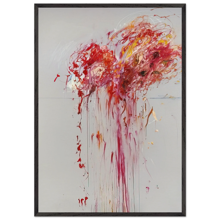 Nine Discourses on Commodus Part VIII - Cy Twombly 70x100 cm / 28x40 inches Framed Art Print – Black Wooden Frame