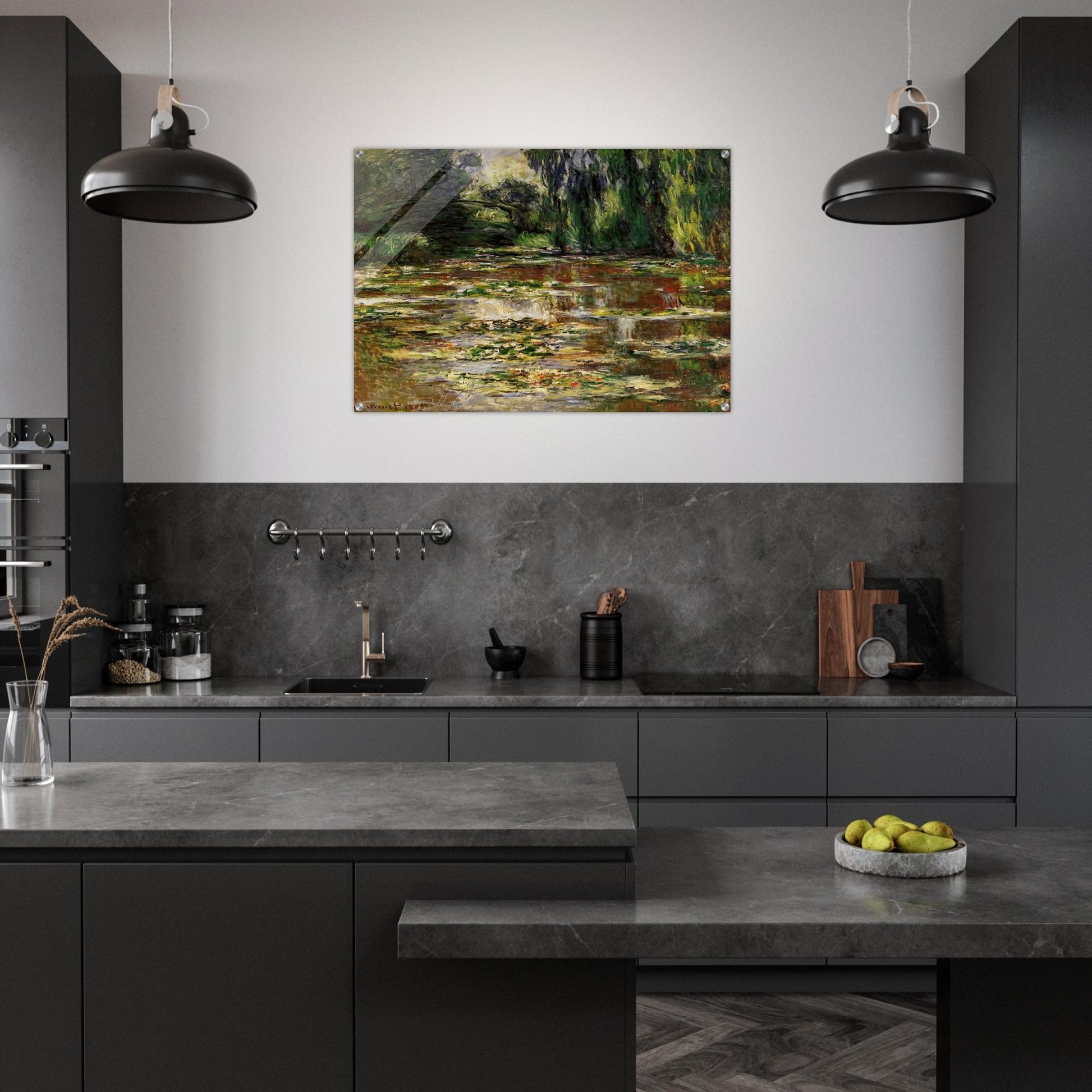 The Japanese Bridge The Bridge over the Water-Lily Pond - claude monet Acrylic Print - 70x100 cm / 28x40″ inches