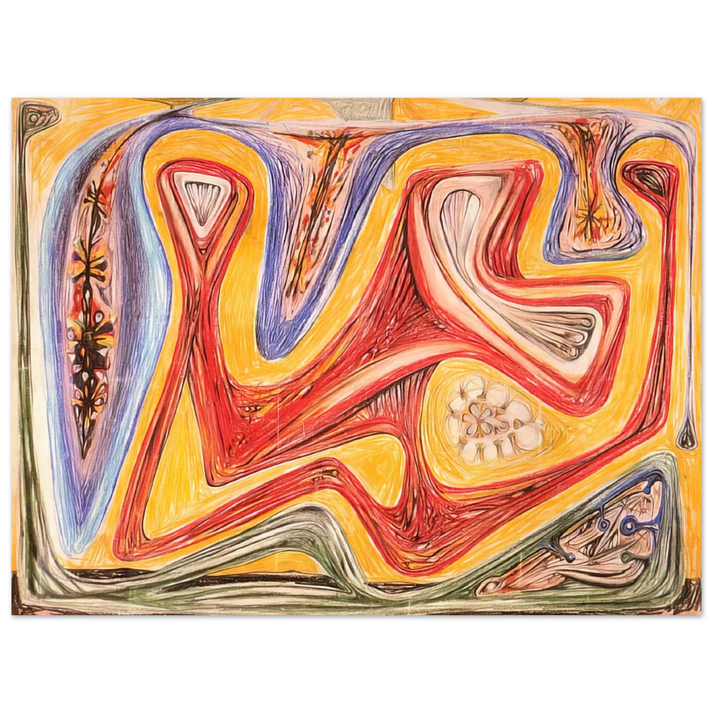 Roberto Matta - GLANDE FICTION 1938  75x100 cm / 30x40inches Fine Art Poster