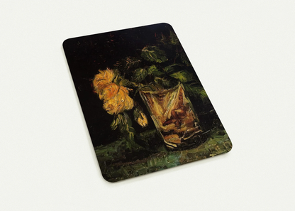 Glass with Roses By Vincent van Gogh Pack of 10 Post Cards | Vincent van Gogh Post Cards | A6 (10.5 x 14.8 cm) - 4.1 x 5.8 inches