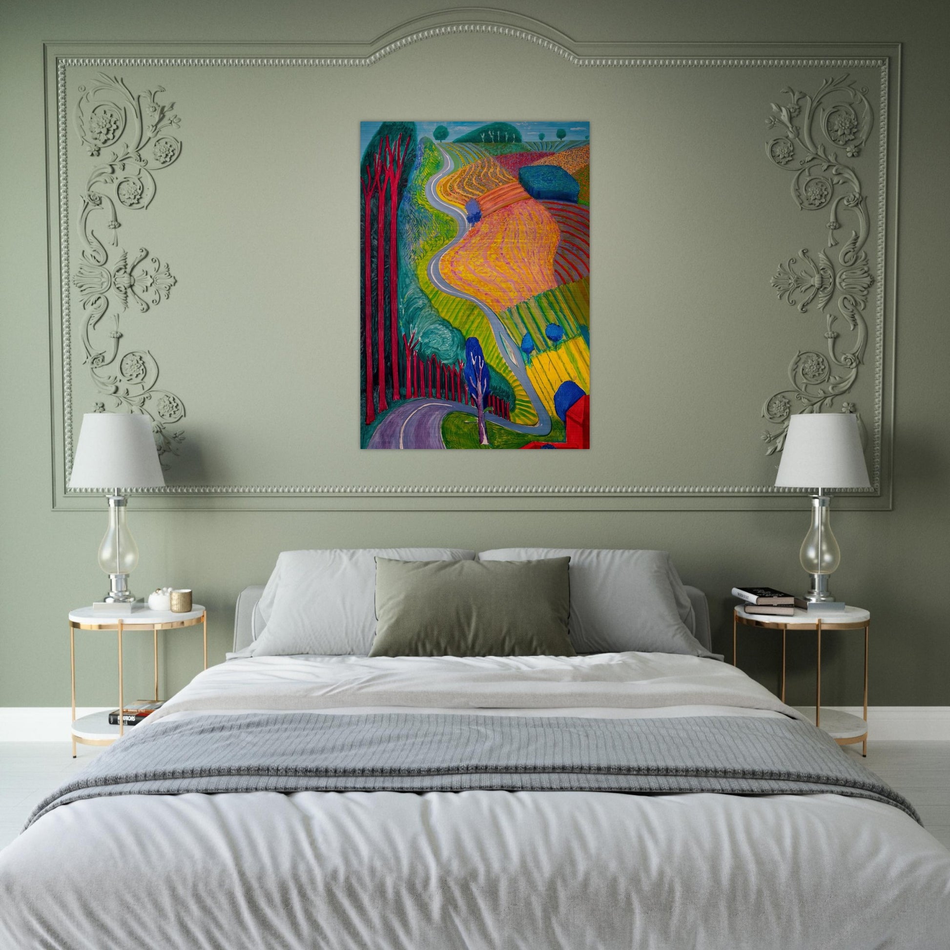 David Hockney - David Hockney Brushed Aluminum Print - 70x100 cm / 28x40 inches | David Hockney Aluminum Print | David Hockney Prints