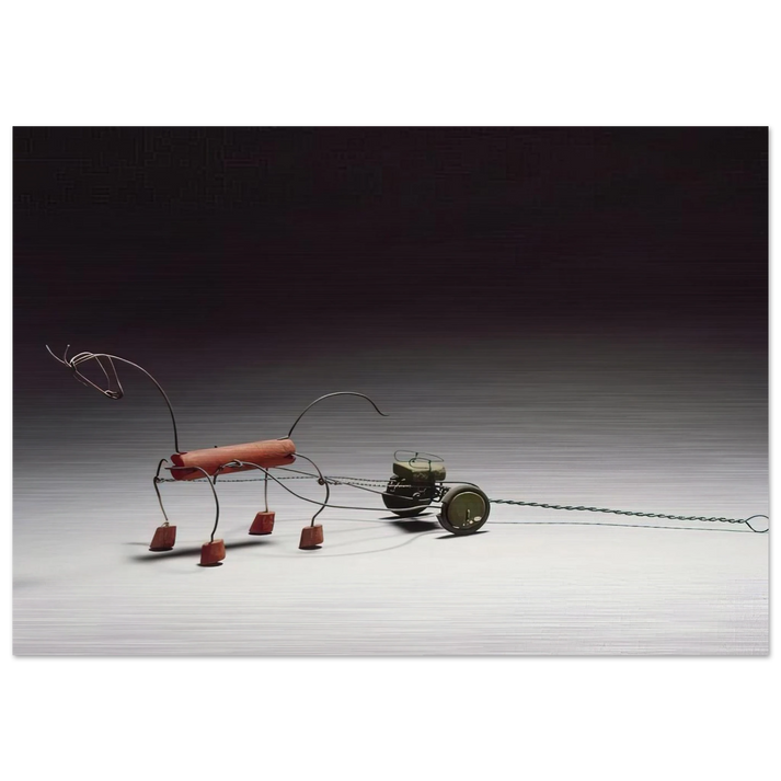 RED HORSE AND GREEN SULKY 1926 - Alexander Calder Brushed Aluminum Print - 70x100 cm / 28x40 inches | Alexander Calder Aluminum Print | Alexander Calder Prints