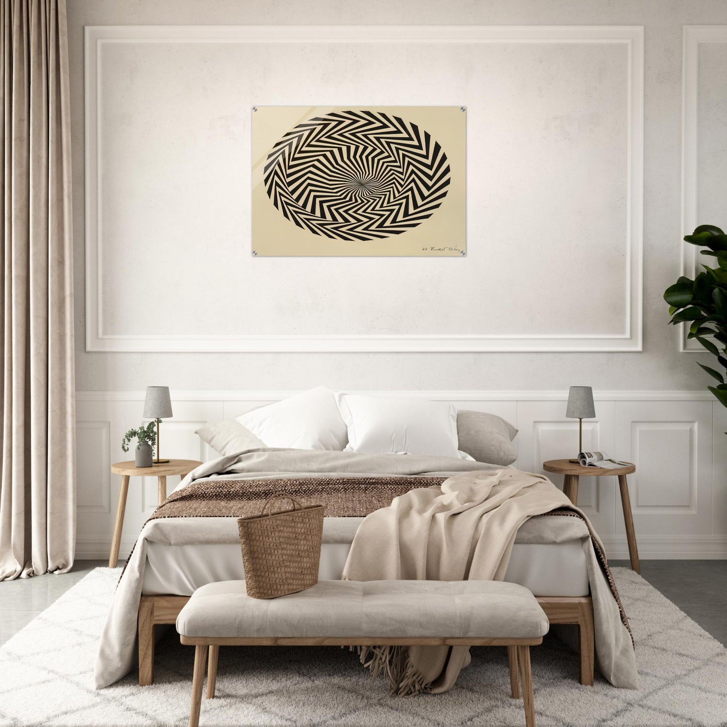 BLAZE STUDY 1962 - Bridget Riley Acrylic Print - 70x100 cm / 28x40″ inches | Bridget Riley Wall Art | Bridget Riley Prints