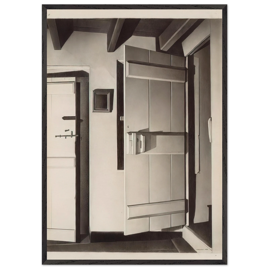 The Open Door - 1932 - Charles Sheeler Framed Art Print – Black Wooden Frame - Default Title - -Framed Art Print