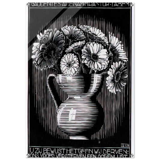 EMBLEMATA VASE - MC Escher Acrylic Print - 70x100 cm / 28x40″ inches | Maurits Cornelis Escher Prints