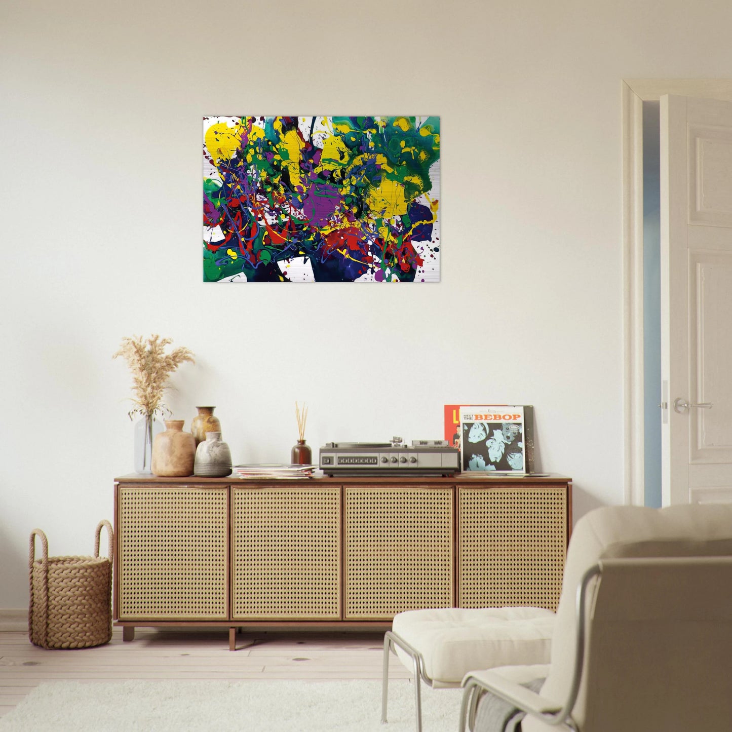 Untitled  SFP94-107 SFF1751  - Sam Francis Brushed Aluminum Print - 70x100 cm / 28x40 inches | Sam Francis Aluminum Print | Sam Francis Prints