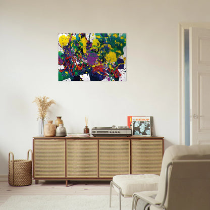 Untitled  SFP94-107 SFF1751  - Sam Francis Brushed Aluminum Print - 70x100 cm / 28x40 inches | Sam Francis Aluminum Print | Sam Francis Prints