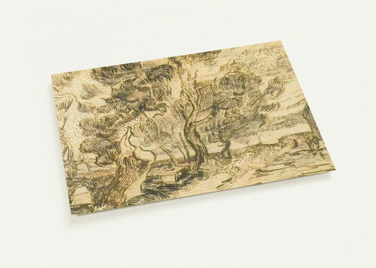 A Corner of the Asylum and the Garden with a Heavy, sawn-off Tree By Vincent van Gogh Pack of 10 Post Cards | Vincent van Gogh Post Cards | A6 (10.5 x 14.8 cm) - 4.1 x 5.8 inches