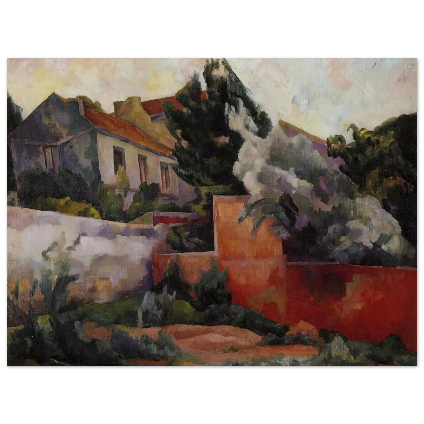 Diego Rivera - THE OUTSKIRTS OF PARIS 1918 Fine Art Poster - Default Title