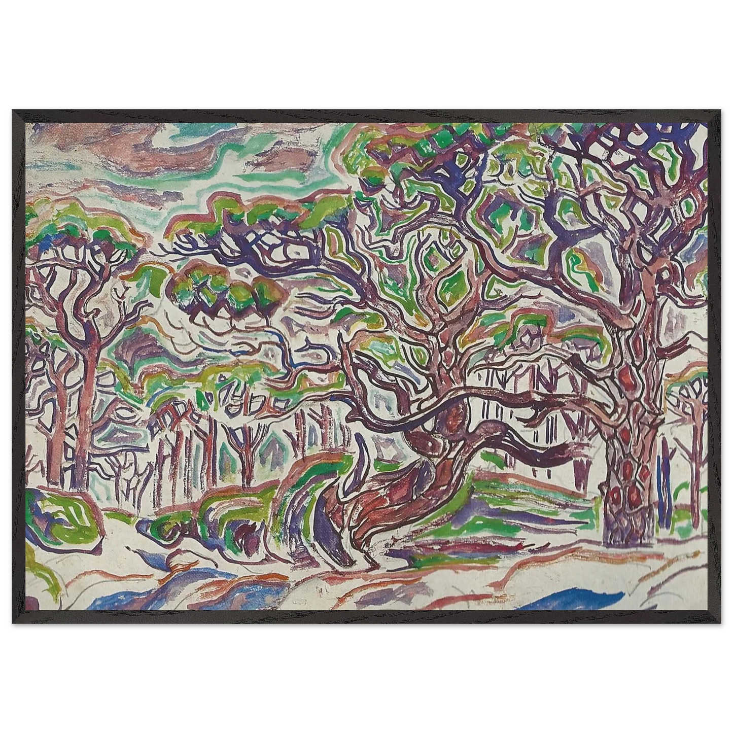 Walter Inglis Anderson - Walter Anderson Wall art - 40x50 cm / 16x20 Inches - Premium Wooden Framed Poster With Fine Art Paper - White frame