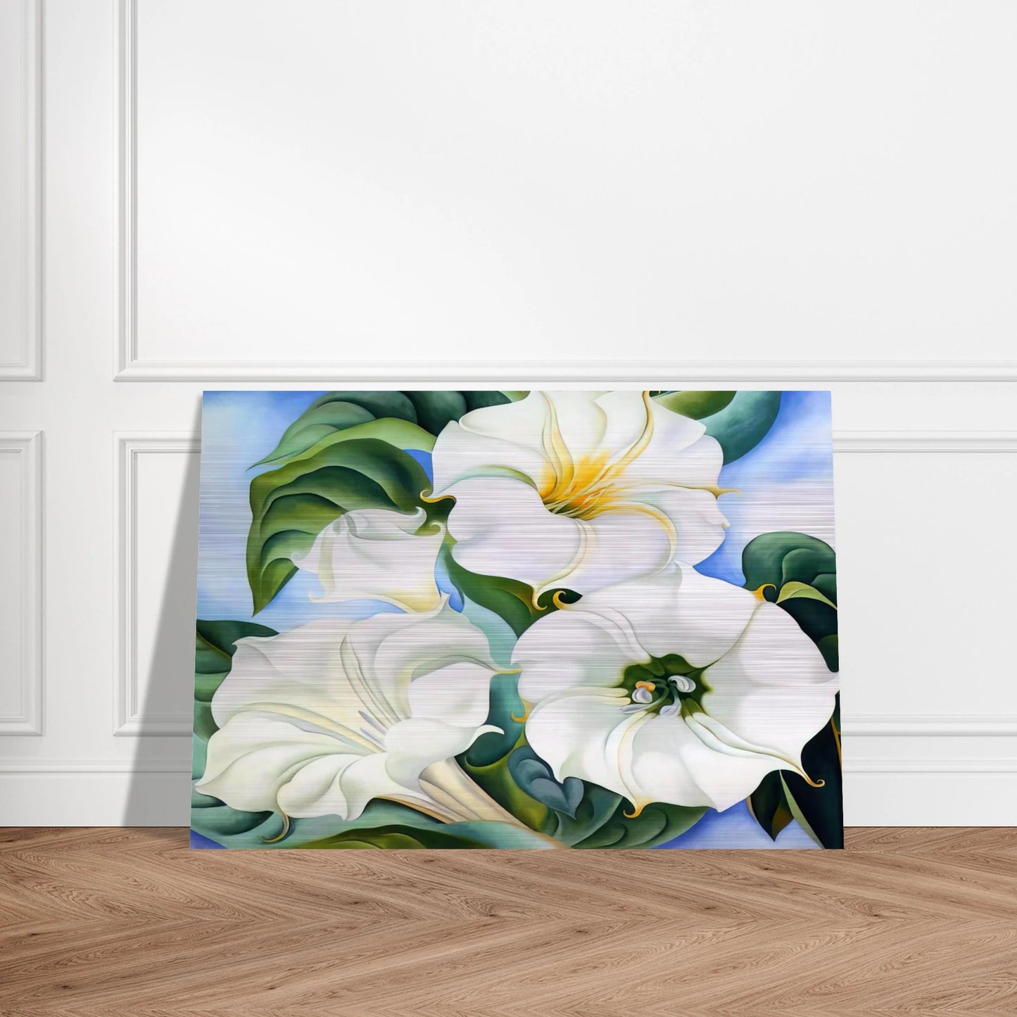 Jimson Weed 3 - Georgia O'Keeffe Brushed Aluminum Print - 70x100 cm / 28x40 inches | Georgia O'Keeffe Aluminum Print | Georgia O'Keeffe Prints