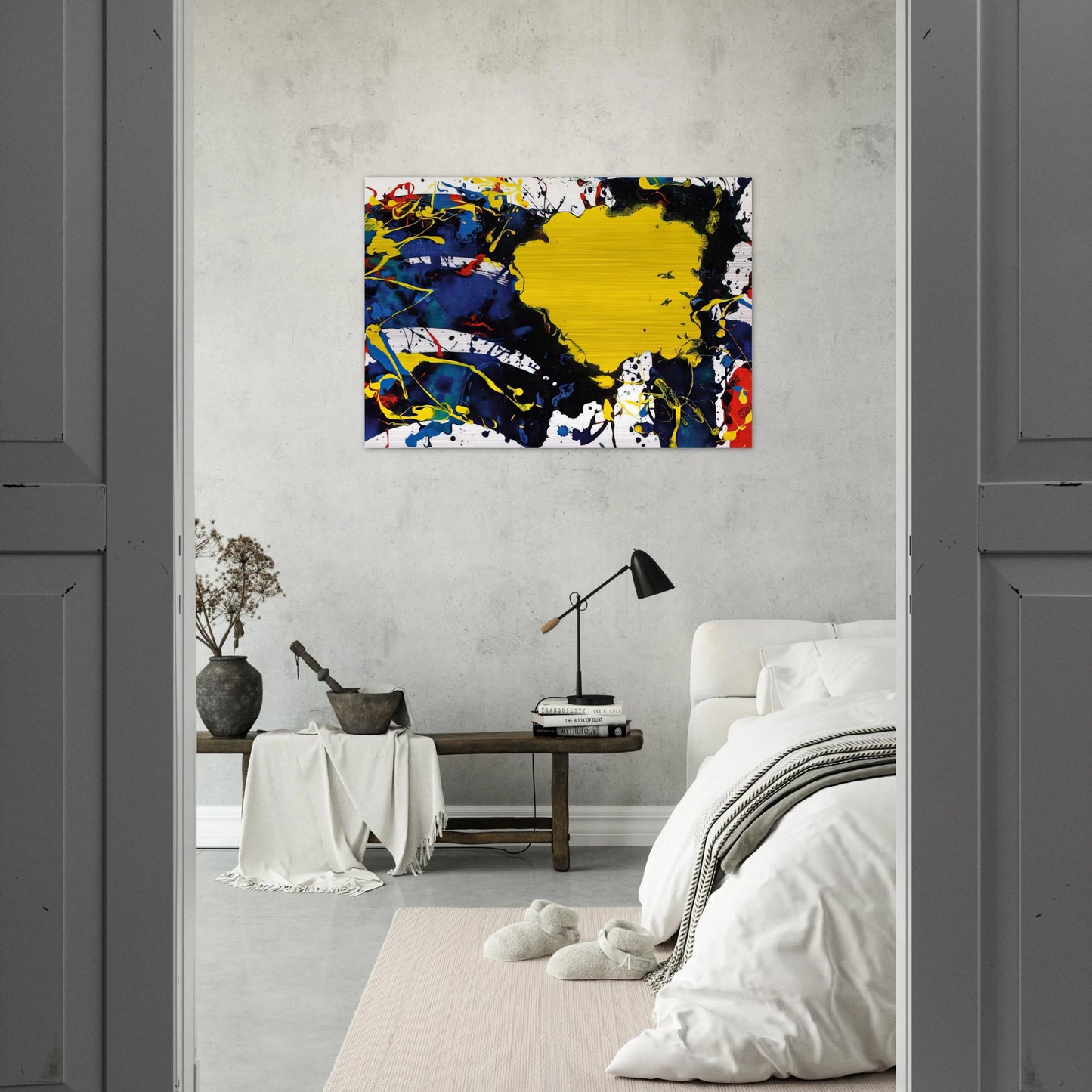 Untitled  SFP94-135  SFF 1805  - Sam Francis Brushed Aluminum Print - 70x100 cm / 28x40 inches | Sam Francis Aluminum Print | Sam Francis Prints