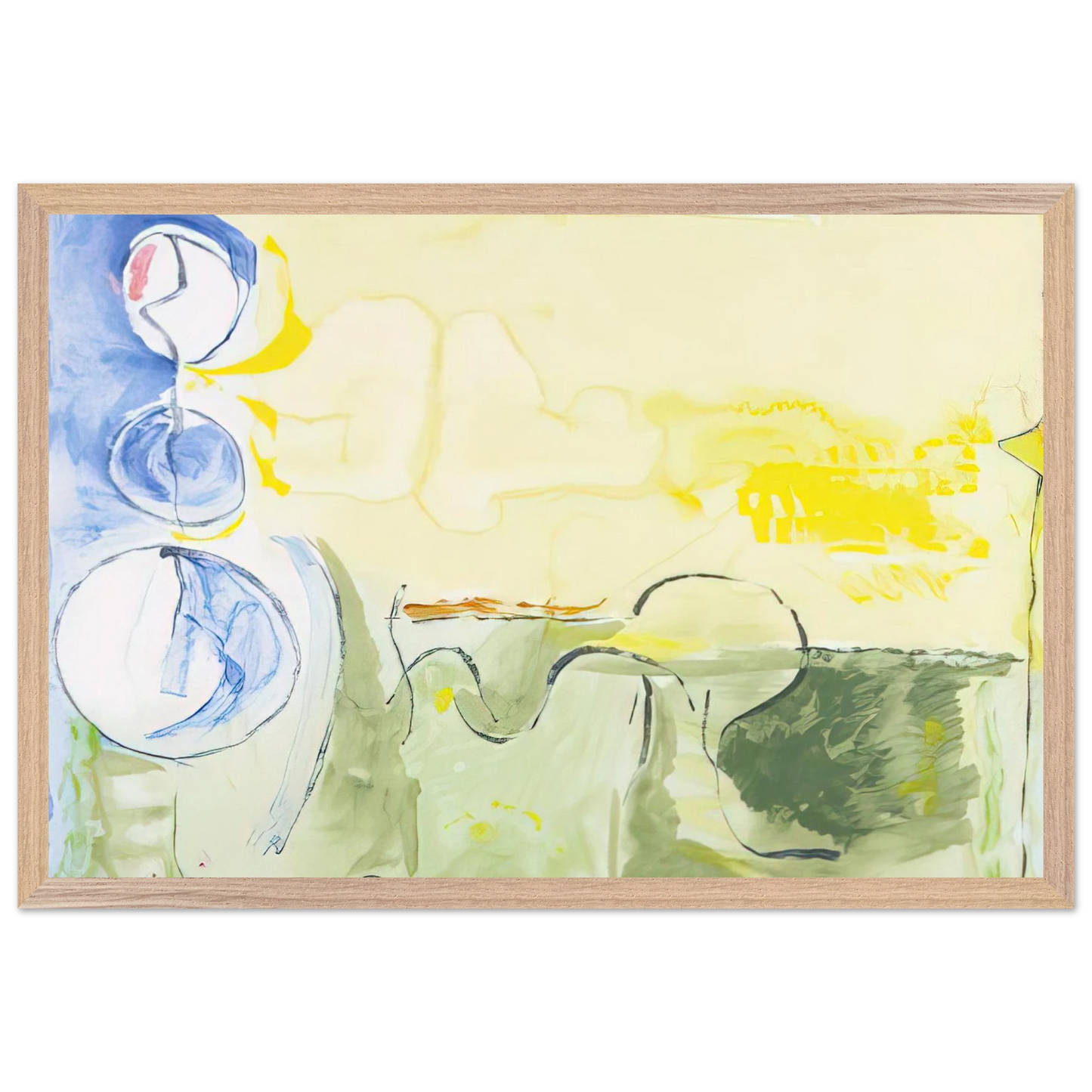 Helen Frankenthaler - Flotilla - 2006 Wall art - 50x50 cm / 20x20 inches - Fine Art Poster - -