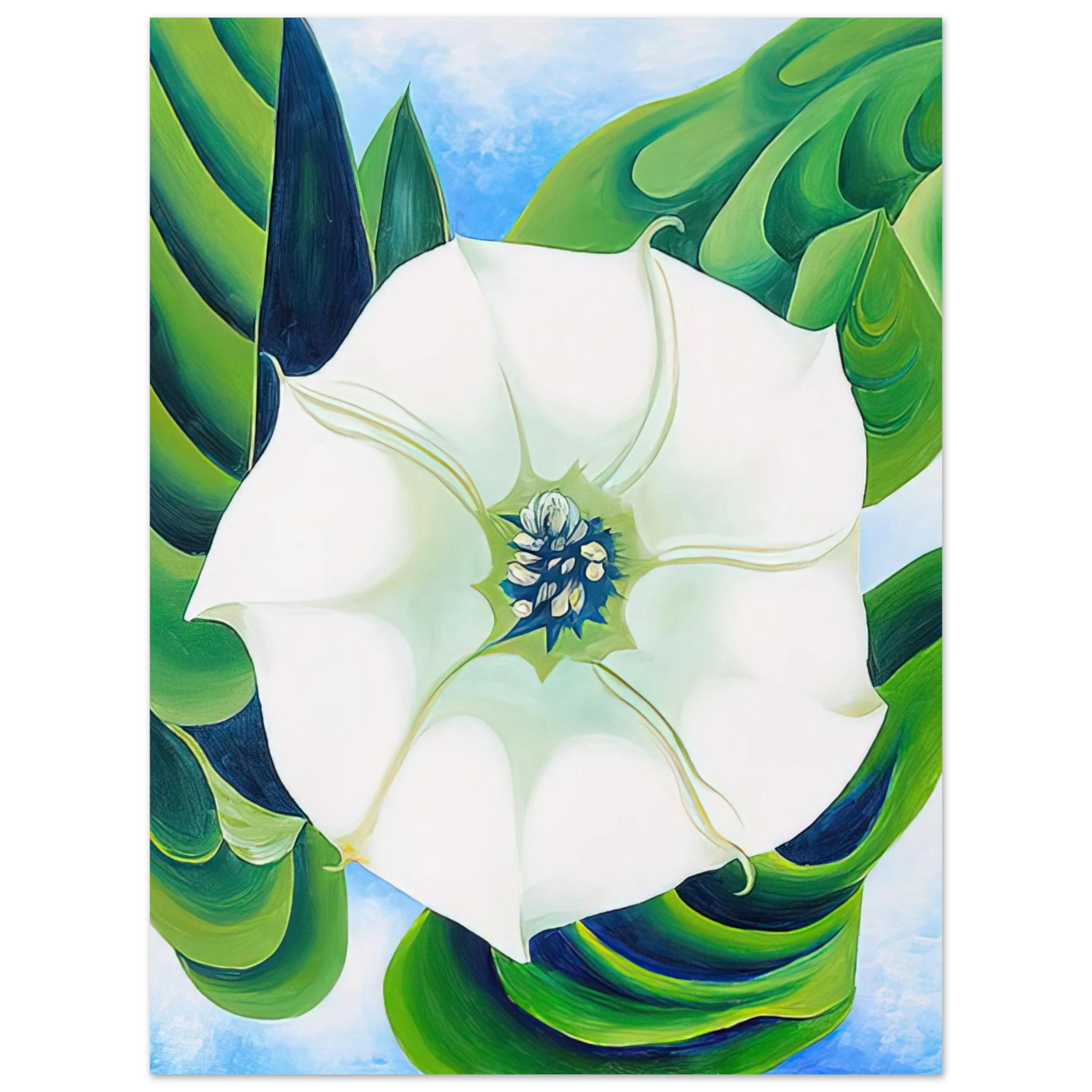 Georgia O'Keeffe - Jimson Weed Fine Art Poster - 13x18 cm / 5x7 inches
