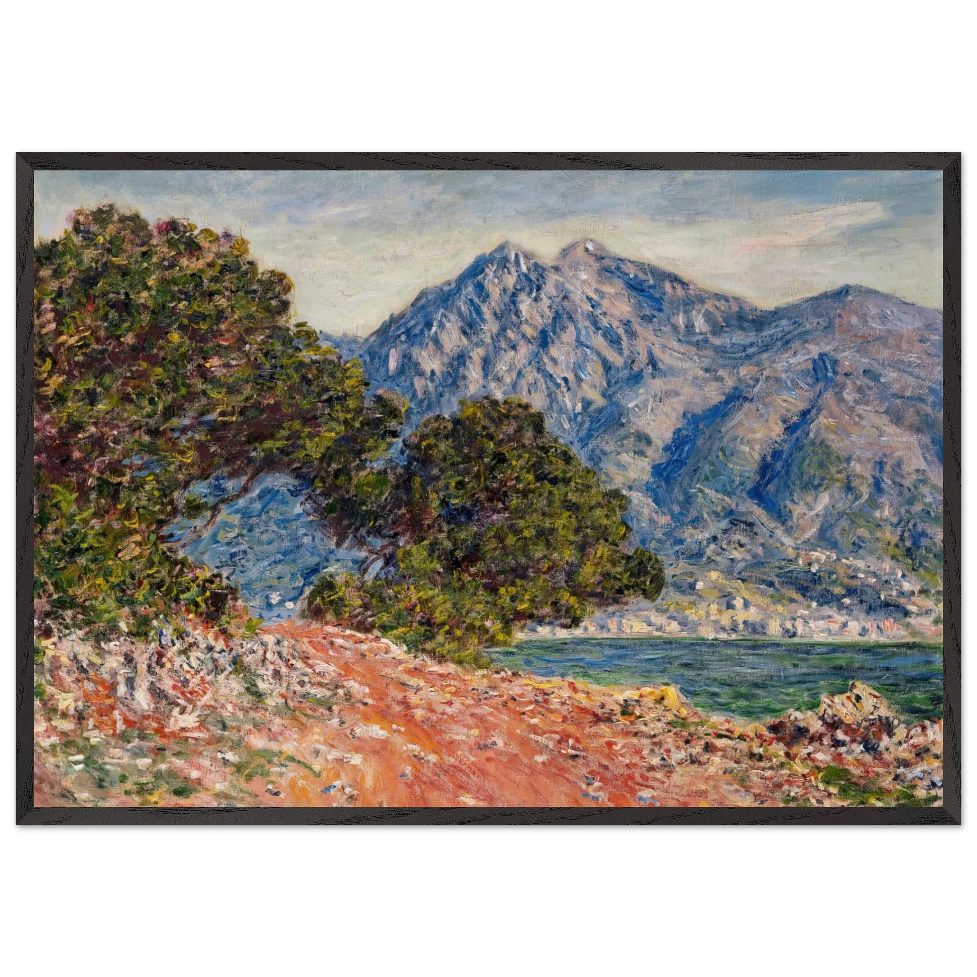 Cap Martin 2 - claude monet Framed Art Print – Black Wooden Frame - Default Title - -Framed Art Print
