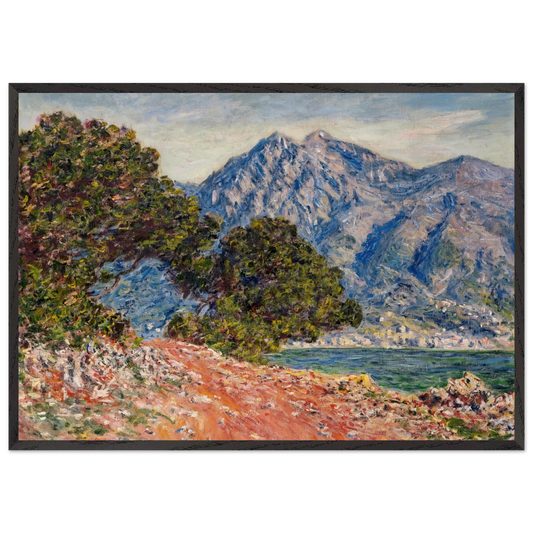 Cap Martin 2 - claude monet 70x100 cm / 28x40 inches Framed Art Print – Black Wooden Frame