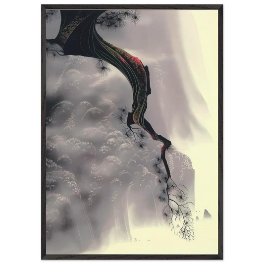 Through the Fog - Eyvind Earle Framed Art Print – Black Wooden Frame - Default Title - -Framed Art Print