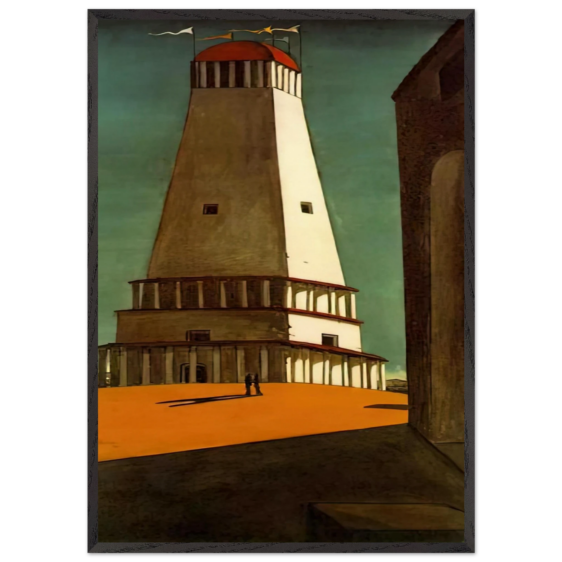 THE NOSTALGIA OF THE INFINITE 1913 - Giorgio de Chirico Framed Art Print – Black Wooden Frame - Default Title - -Framed Art Print