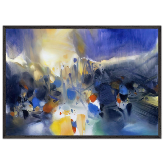 LA VIE QUI ANIME LES NUAGES 2006 - Chu teh Chun Framed Art Print – Black Wooden Frame - Default Title - -Framed Art Print