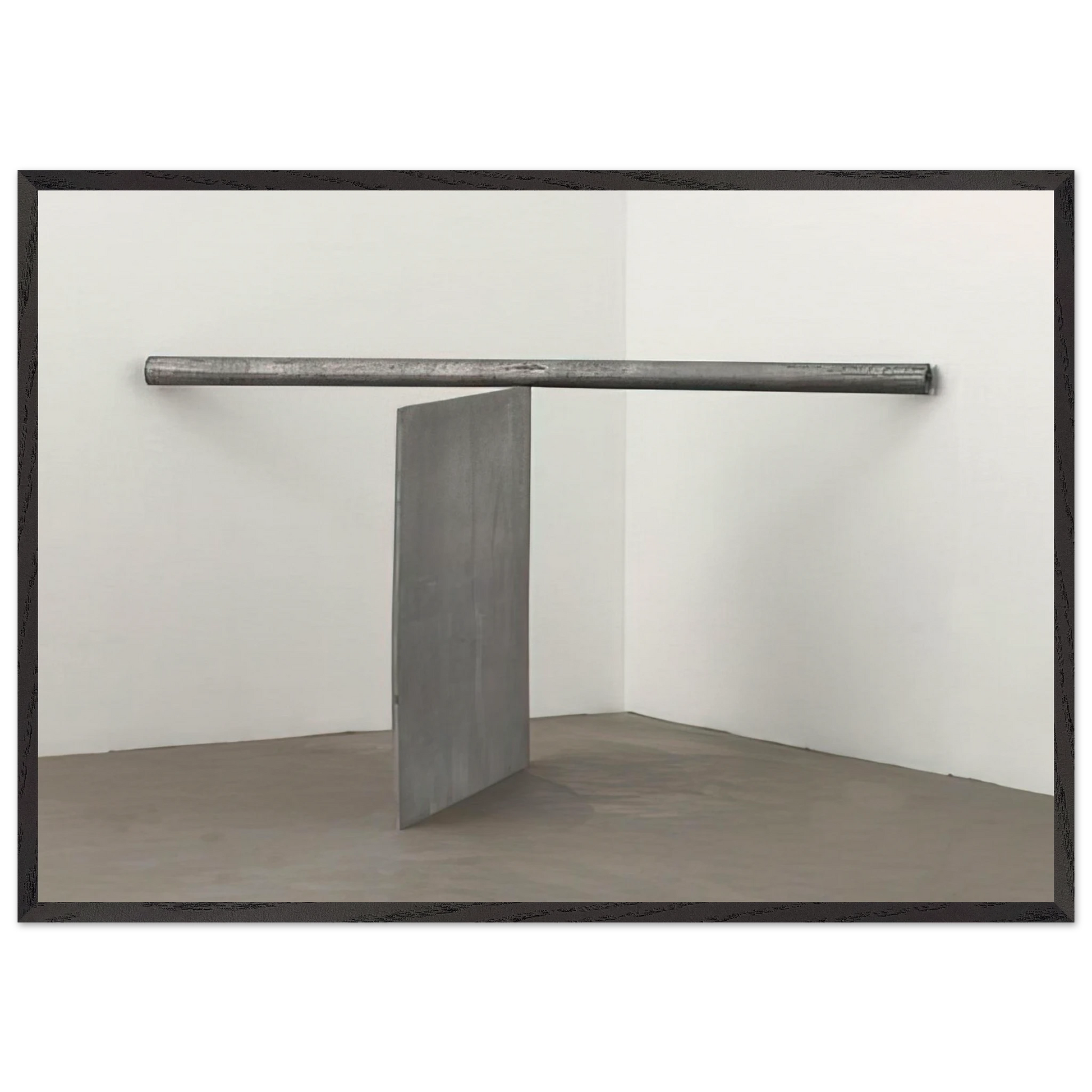 EQUAL CORNER PROP PIECE 1970 - Richard Serra Framed Art Print – Black Wooden Frame - Default Title - -Framed Art Print