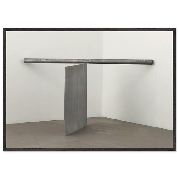 EQUAL CORNER PROP PIECE 1970 - Richard Serra 70x100 cm / 28x40 inches Framed Art Print – Black Wooden Frame