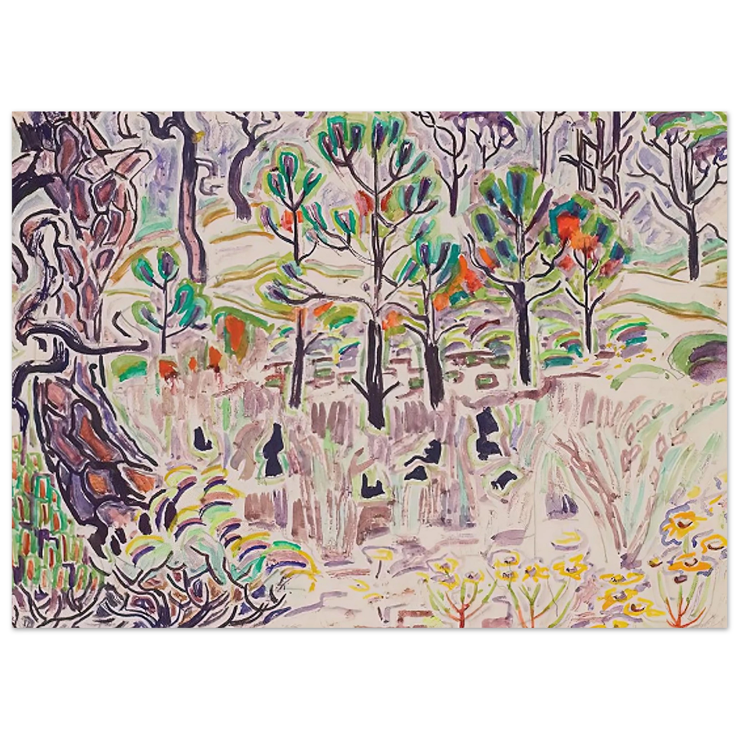 Walter Inglis Anderson - Walter Anderson Wall art - 30x45 cm / 12x18 Inches - Premium Wooden Framed Poster With Fine Art Paper - Wood frame