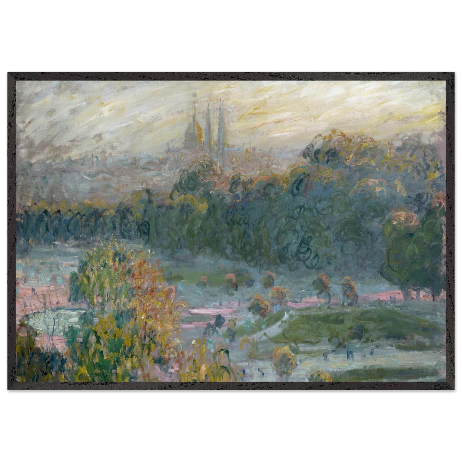 The Tuileries Study - claude monet Framed Art Print – Black Wooden Frame - Default Title - -Framed Art Print