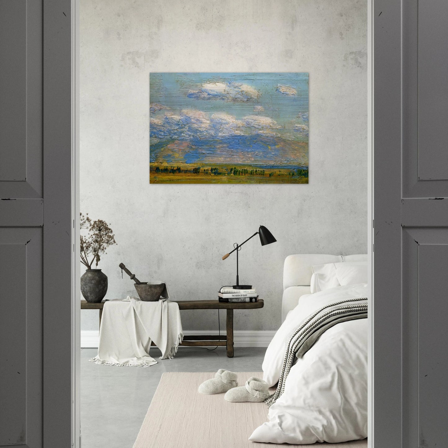 Mountain Home, Idaho - Childe Hassam Brushed Aluminum Print - 70x100 cm / 28x40 inches | Childe Hassam Aluminum Print | Childe Hassam Prints