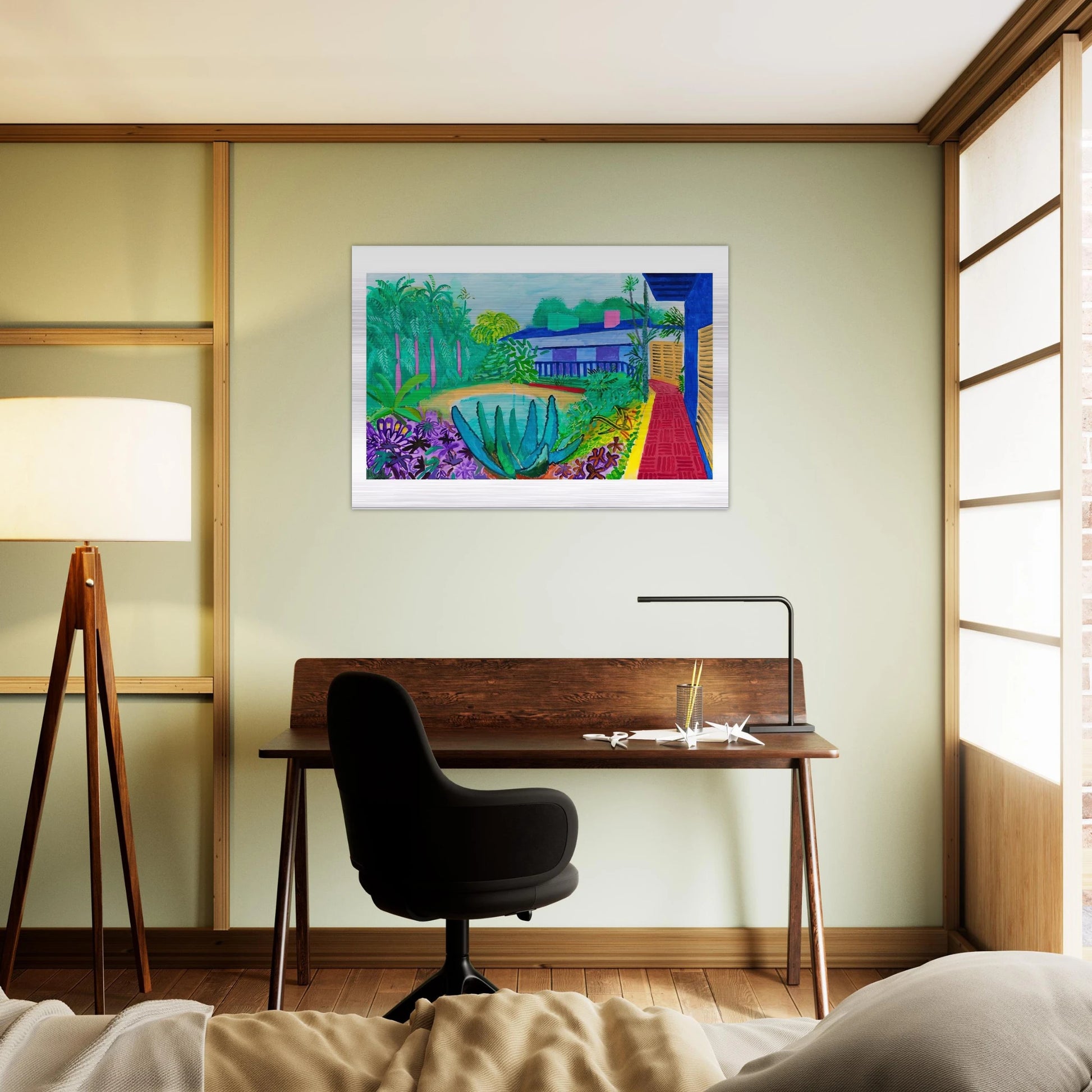 David Hockney - David Hockney Brushed Aluminum Print - 70x100 cm / 28x40 inches | David Hockney Aluminum Print | David Hockney Prints