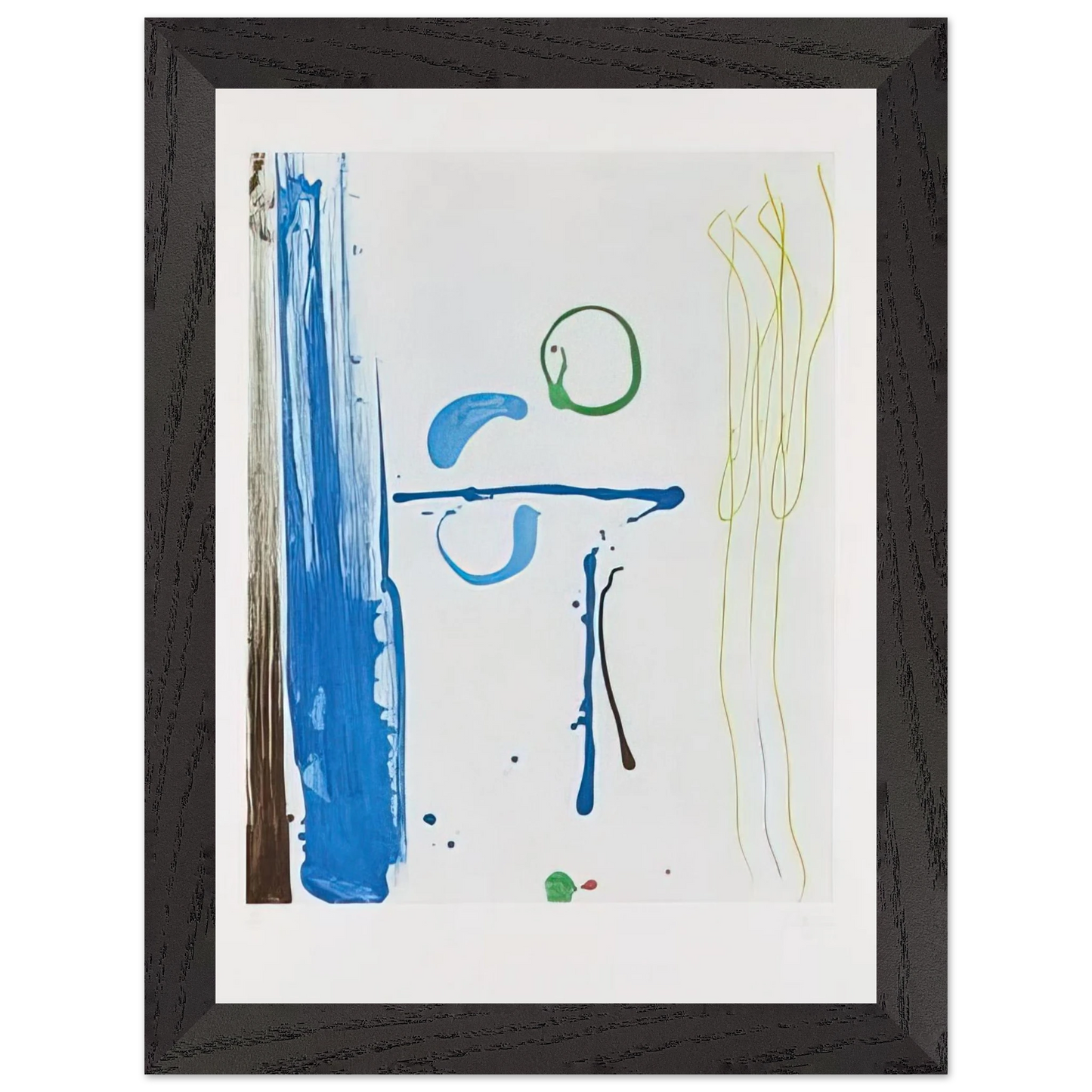 Helen Frankenthaler - Sunshine After Rain - 1987 Wall art - 30x45 cm / 12x18 inches - Premium Wooden Framed Poster With Fine Art Paper - White frame