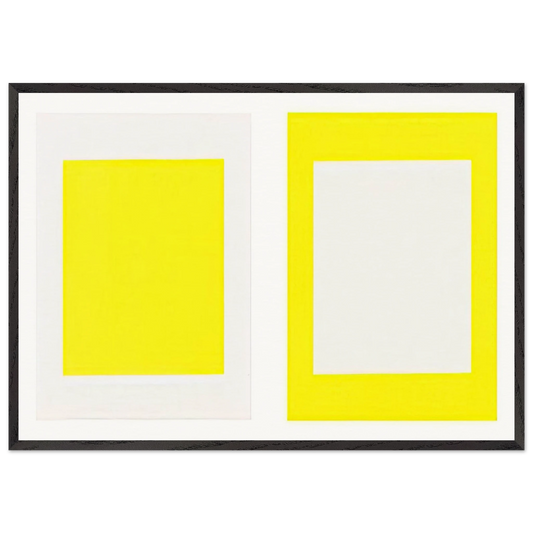 Untitled Cadmium Yellow Light - 1990 - Donald Judd 70x100 cm / 28x40 inches Framed Art Print – Black Wooden Frame
