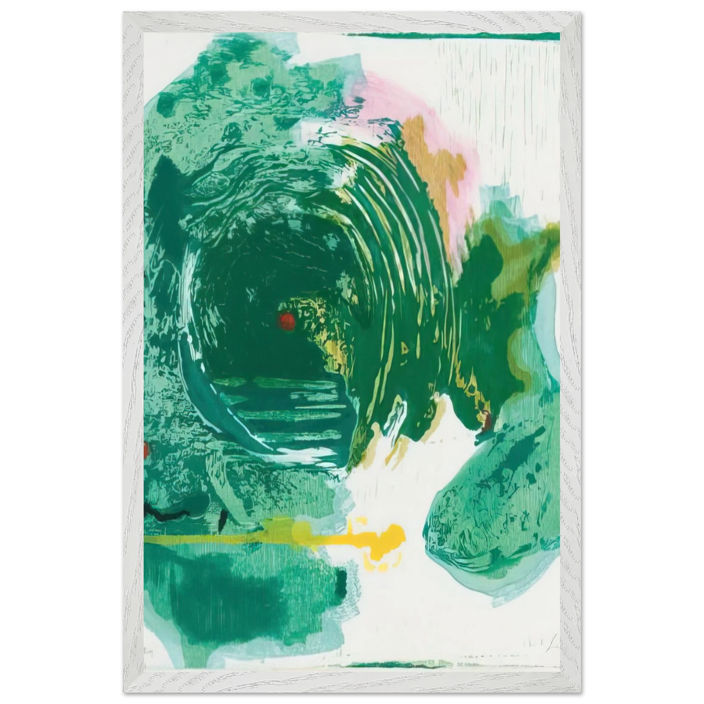 Helen Frankenthaler - Radius - 1993 Wall art - 21x29.7 cm / 8x12" - Premium Wooden Framed Poster With Fine Art Paper - Black frame