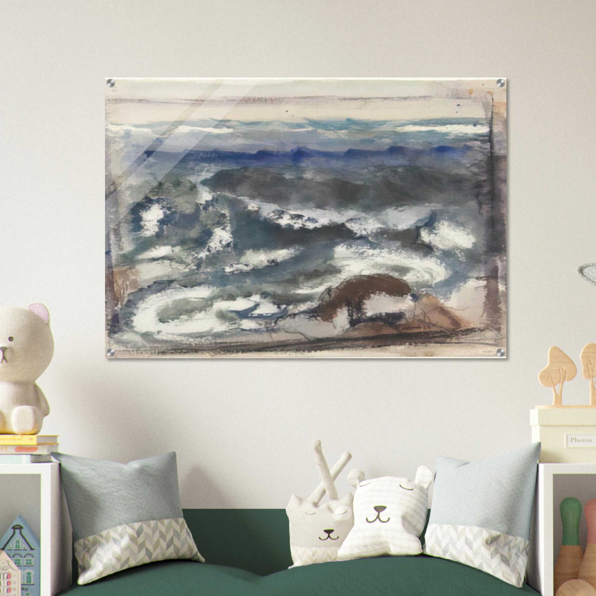 The Sea - 1923 - John Marin Acrylic Print - 70x100 cm / 28x40″ inches | John Marin Wall Art | John Marin Prints