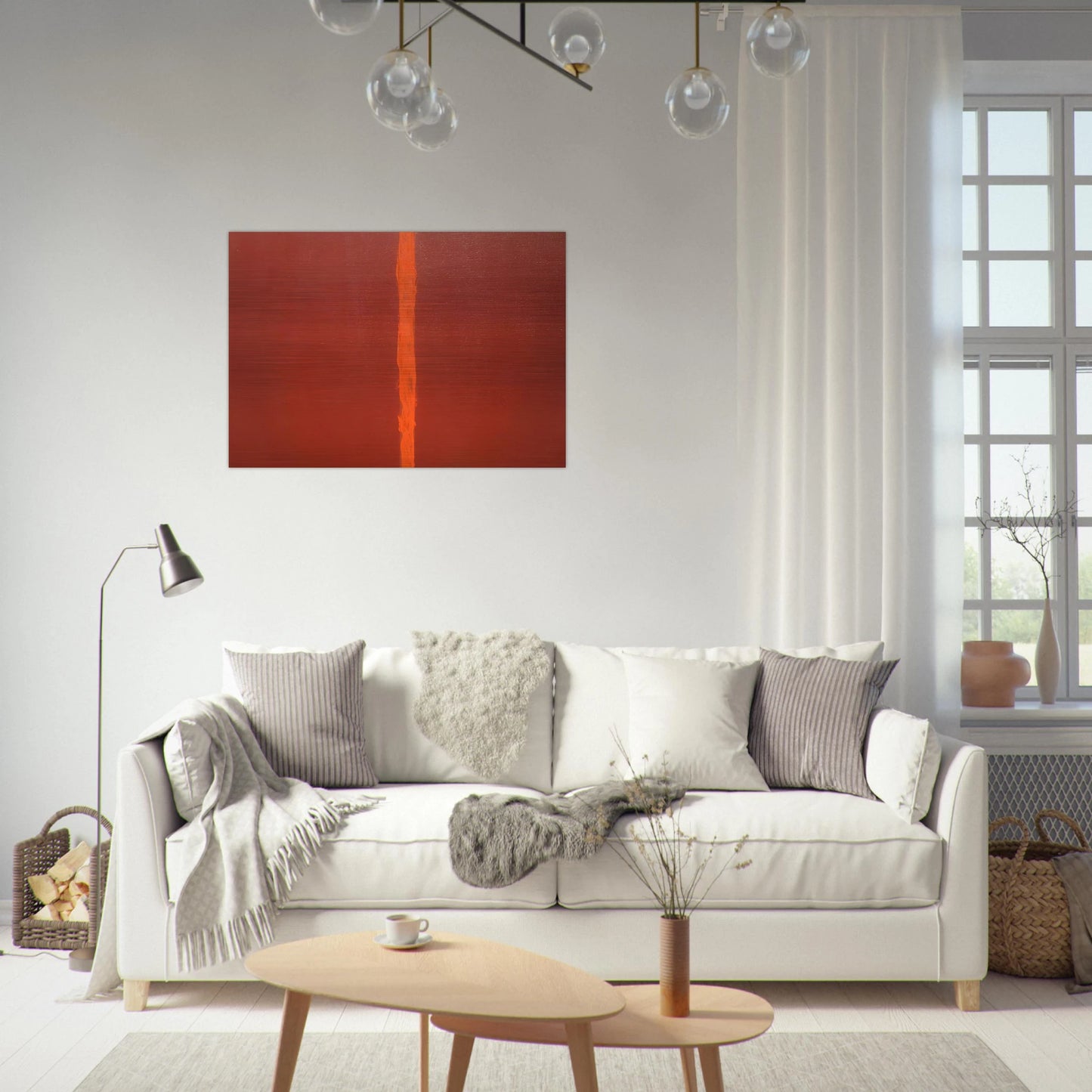 Onement III - Barnett Newman Brushed Aluminum Print - 70x100 cm / 28x40 inches | Barnett Newman Aluminum Print | Barnett Newman Prints