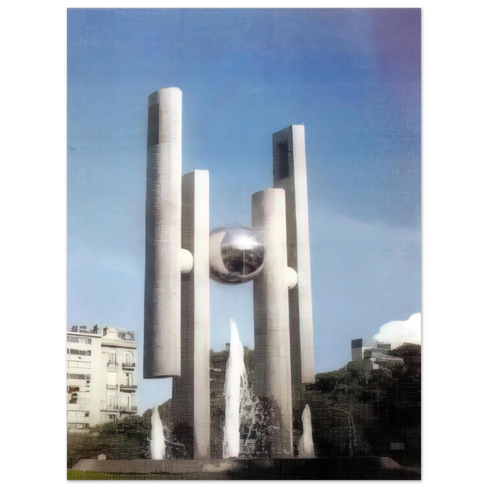 Gyula Kosice - Homage to Democracy - 2000  75x100 cm / 30x40inches Fine Art Poster