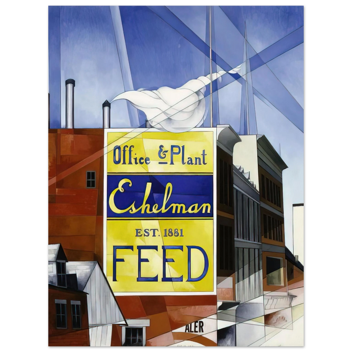 Charles Demuth - Buildings, Lancaster - 1930  75x100 cm / 30x40inches Fine Art Poster