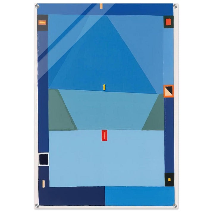 NO TITLE BLUE ABSTRACTION 1997 - Jerzy Nowosielski Acrylic Print - 70x100 cm / 28x40″ inches