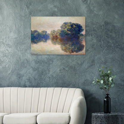 The Seine near Giverny - claude monet Brushed Aluminum Print - 70x100 cm / 28x40 inches | claude monet Aluminum Print | claude monet Prints