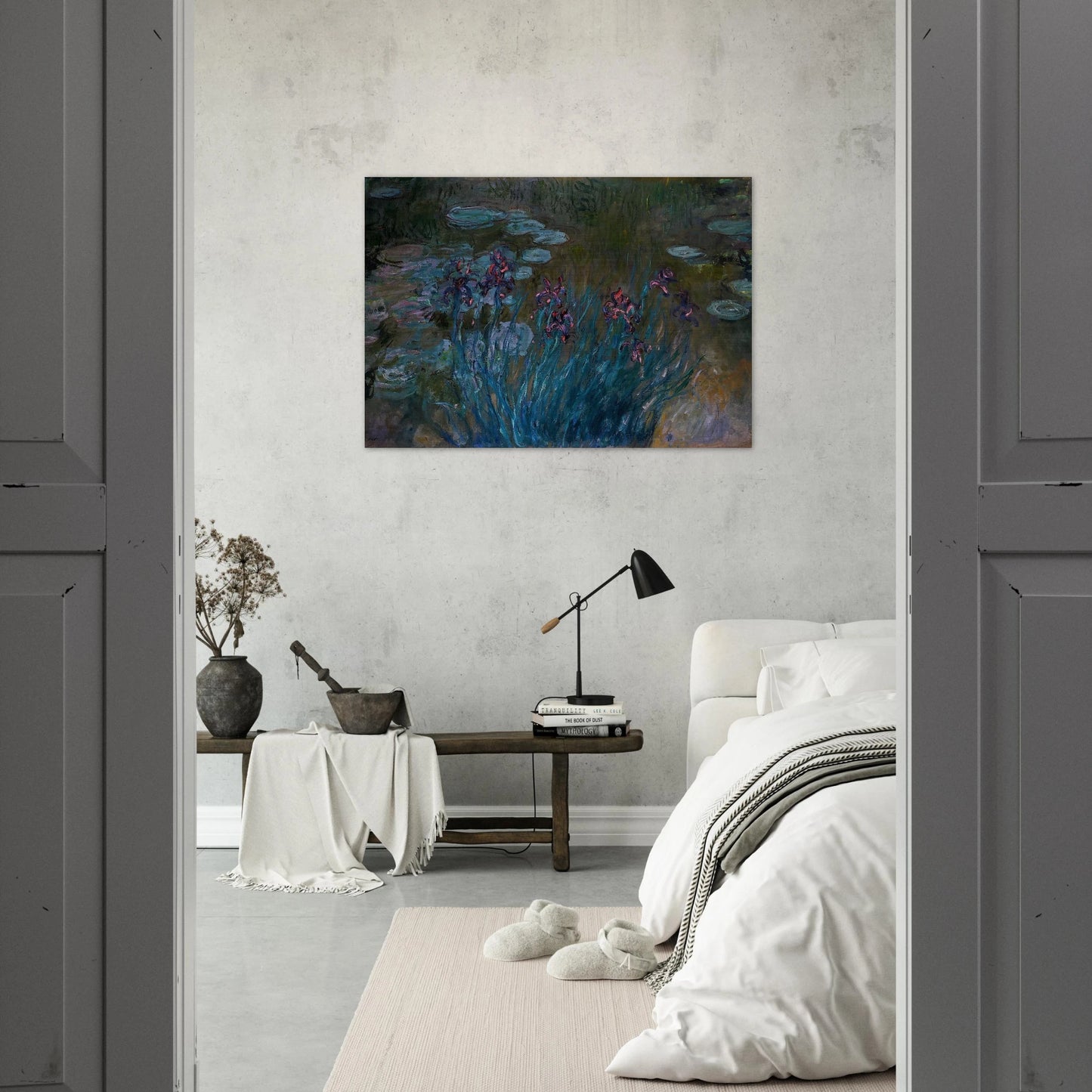 Irises and Water-Lilies - claude monet Brushed Aluminum Print - 70x100 cm / 28x40 inches | claude monet Aluminum Print | claude monet Prints
