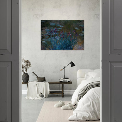 Irises and Water-Lilies - claude monet Brushed Aluminum Print - 70x100 cm / 28x40 inches | claude monet Aluminum Print | claude monet Prints