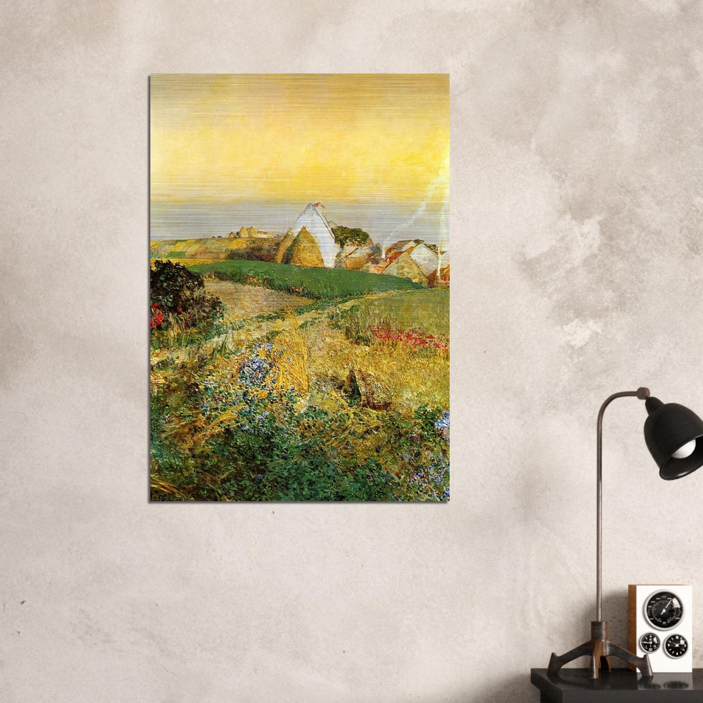 Villers-le-Bel aka The Enchanted Hour - Childe Hassam Brushed Aluminum Print - 70x100 cm / 28x40 inches | Childe Hassam Aluminum Print | Childe Hassam Prints