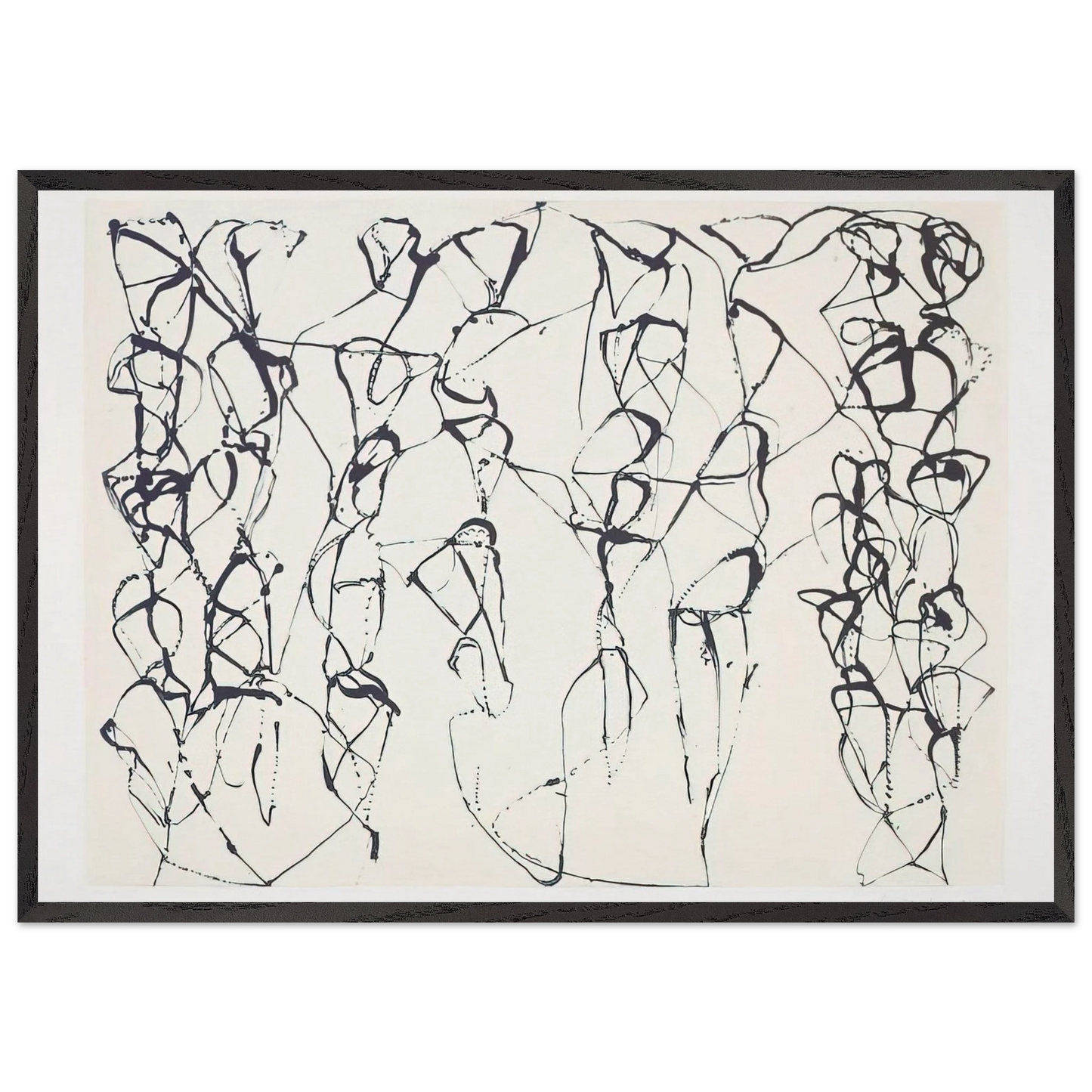 Cold Mountain Series Zen Study 6 - 1991 - Brice Marden 70x100 cm / 28x40 inches Framed Art Print – Black Wooden Frame